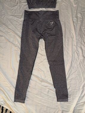 Gymshark High-Waist Grey Seamless Leggings - Small & Medium